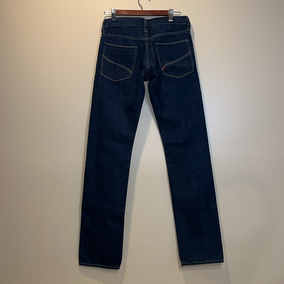 NWOT Gilded Age Straight Leg Button Fly Dark Wash Premium Denim Jeans - Picture 8 of 12